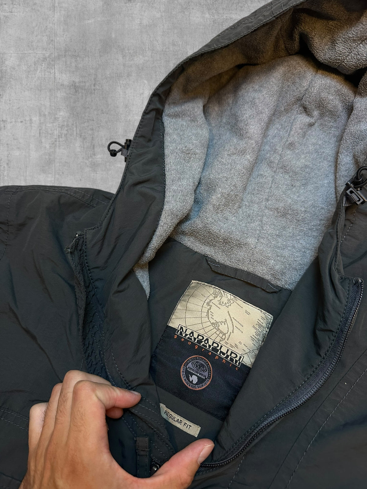 Napapijri Lined Rain Jacket Windbreaker Grey S