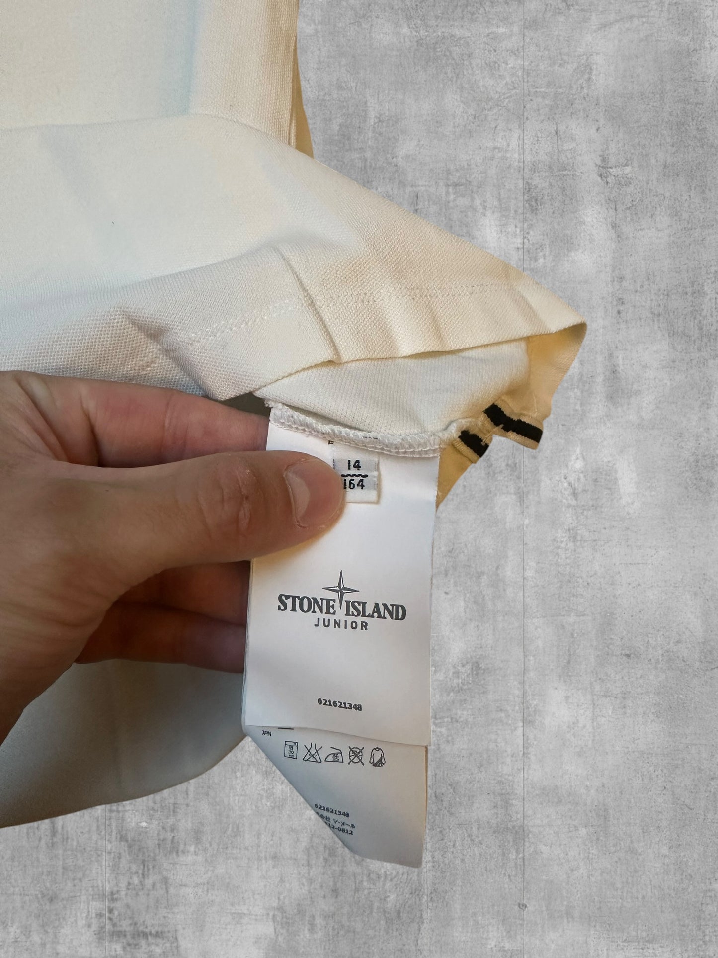 Stone Island Polo Shirt Weiß XS