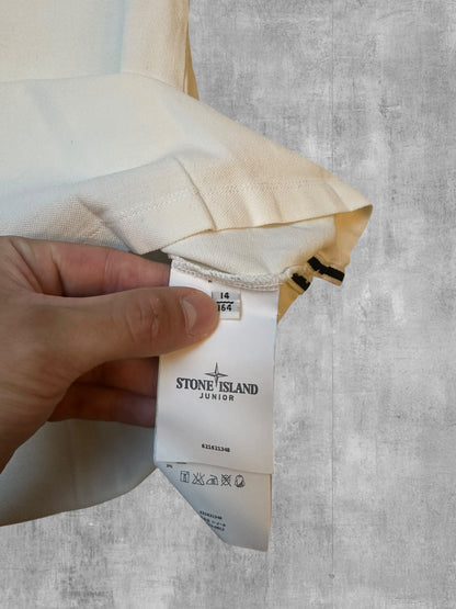Stone Island Polo Shirt Weiß XS