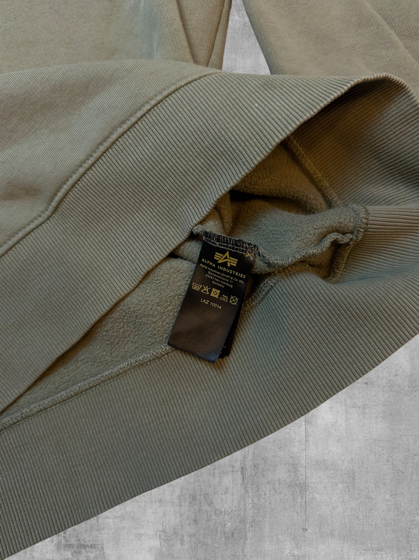 Alpha Industries Sweatshirt Khaki Schwarz L