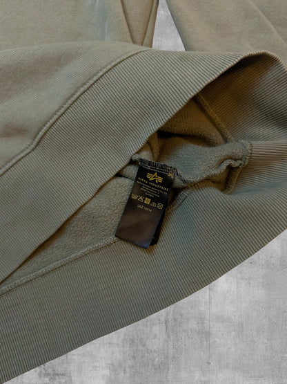 Alpha Industries Sweatshirt Khaki Schwarz L