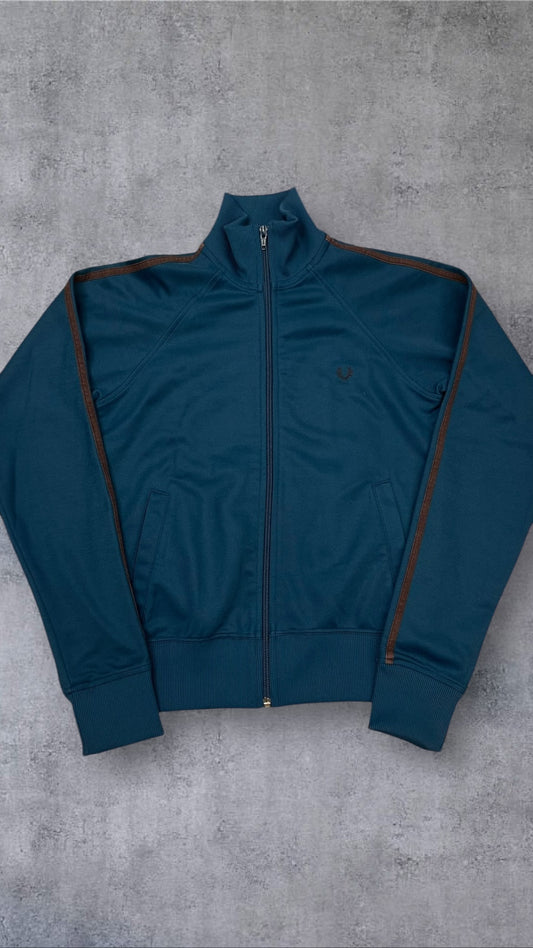 Fred Perry Trainingsjacke Taped Zip Jacke Türkis Damen XS