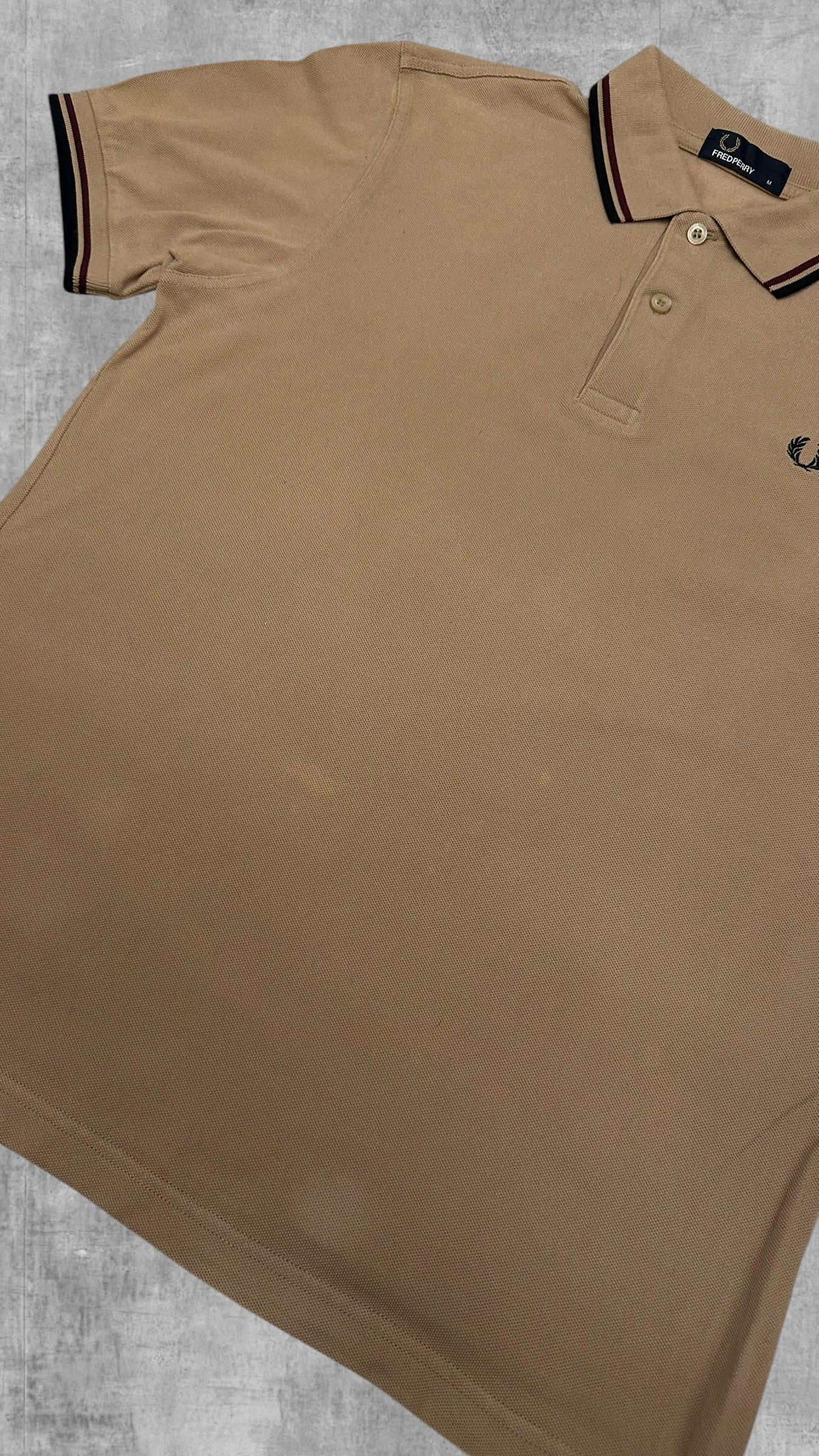 Fred Perry Polo Shirt Braun Schwarz M