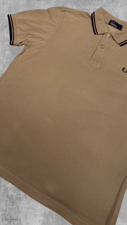 Fred Perry Polo Shirt Braun Schwarz M