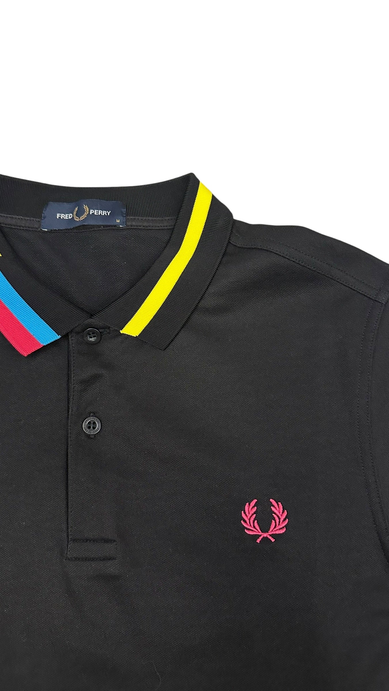 Fred Perry Polo Shirt Schwarz Bunt M