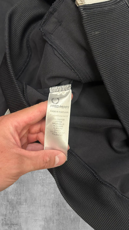 Fred Perry Vintage Trainingsjacke Schwarz Weiß L