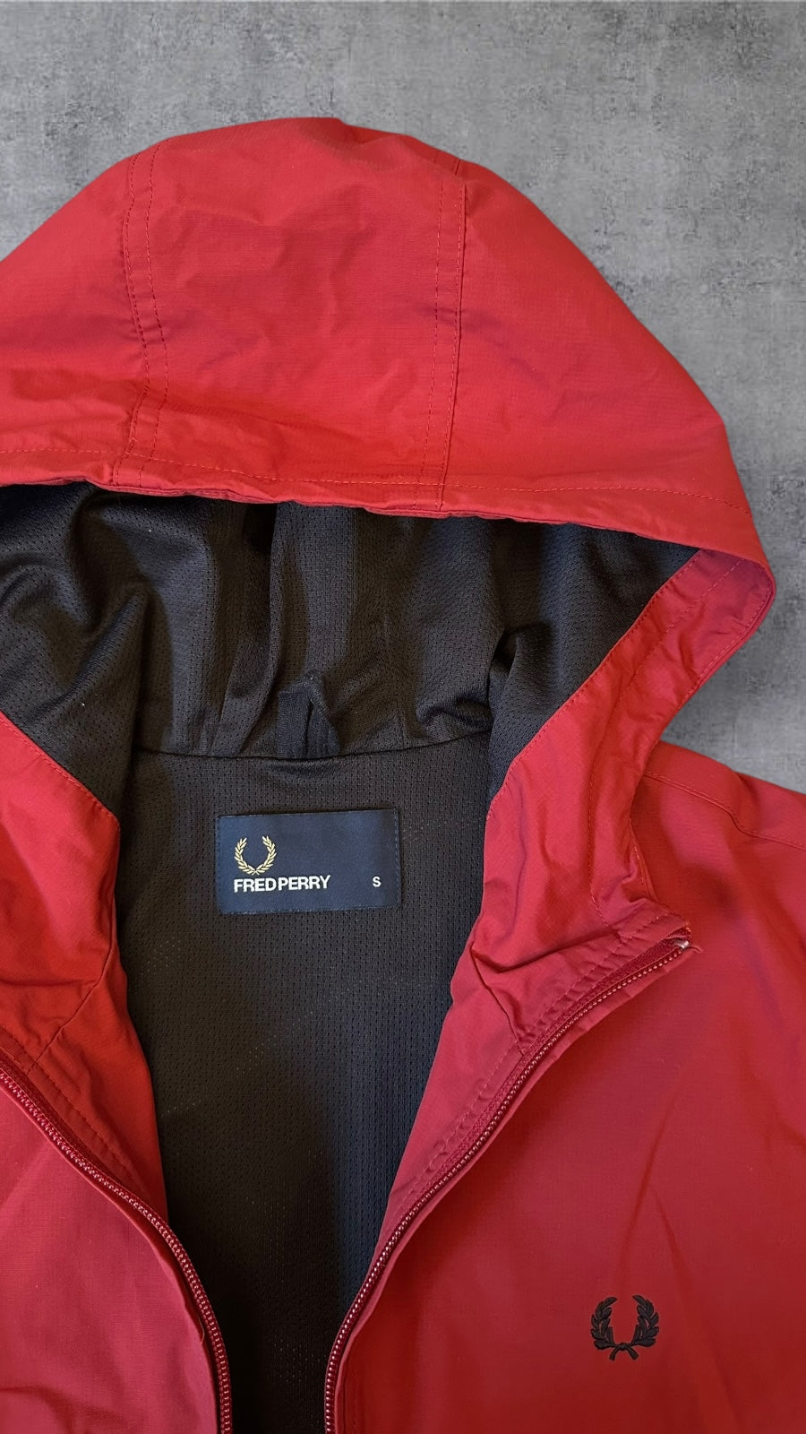 Fred Perry Regenjacke Weinrot Bordeaux S