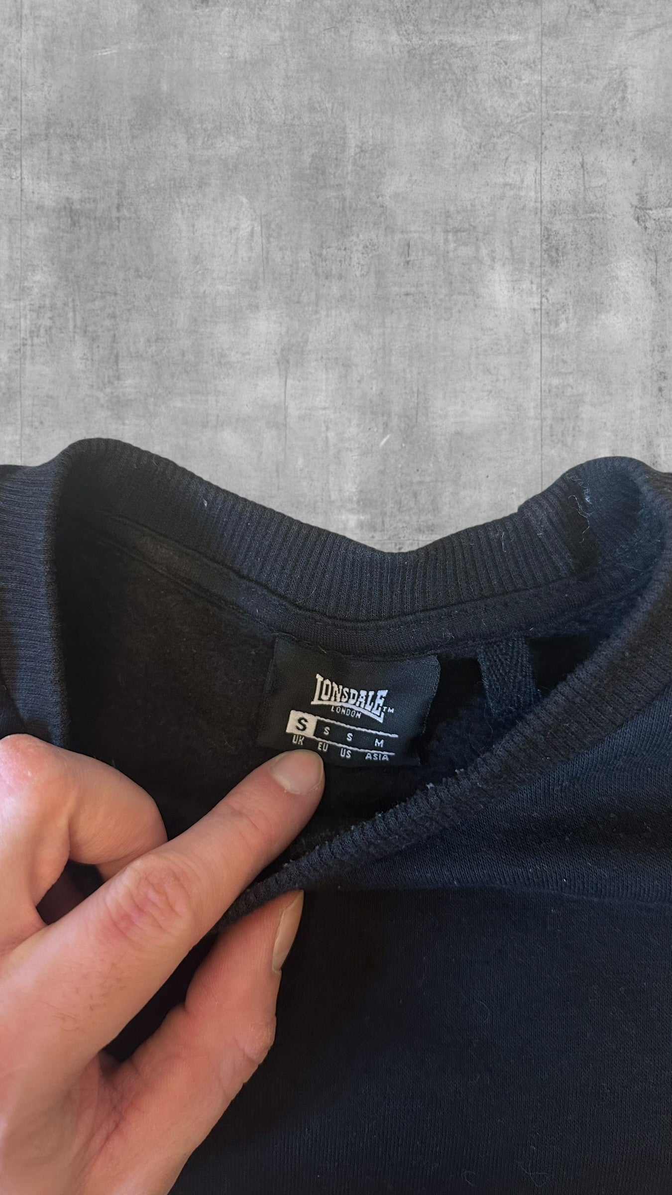 Lonsdale London Sweatshirt Schwarz Weiß S