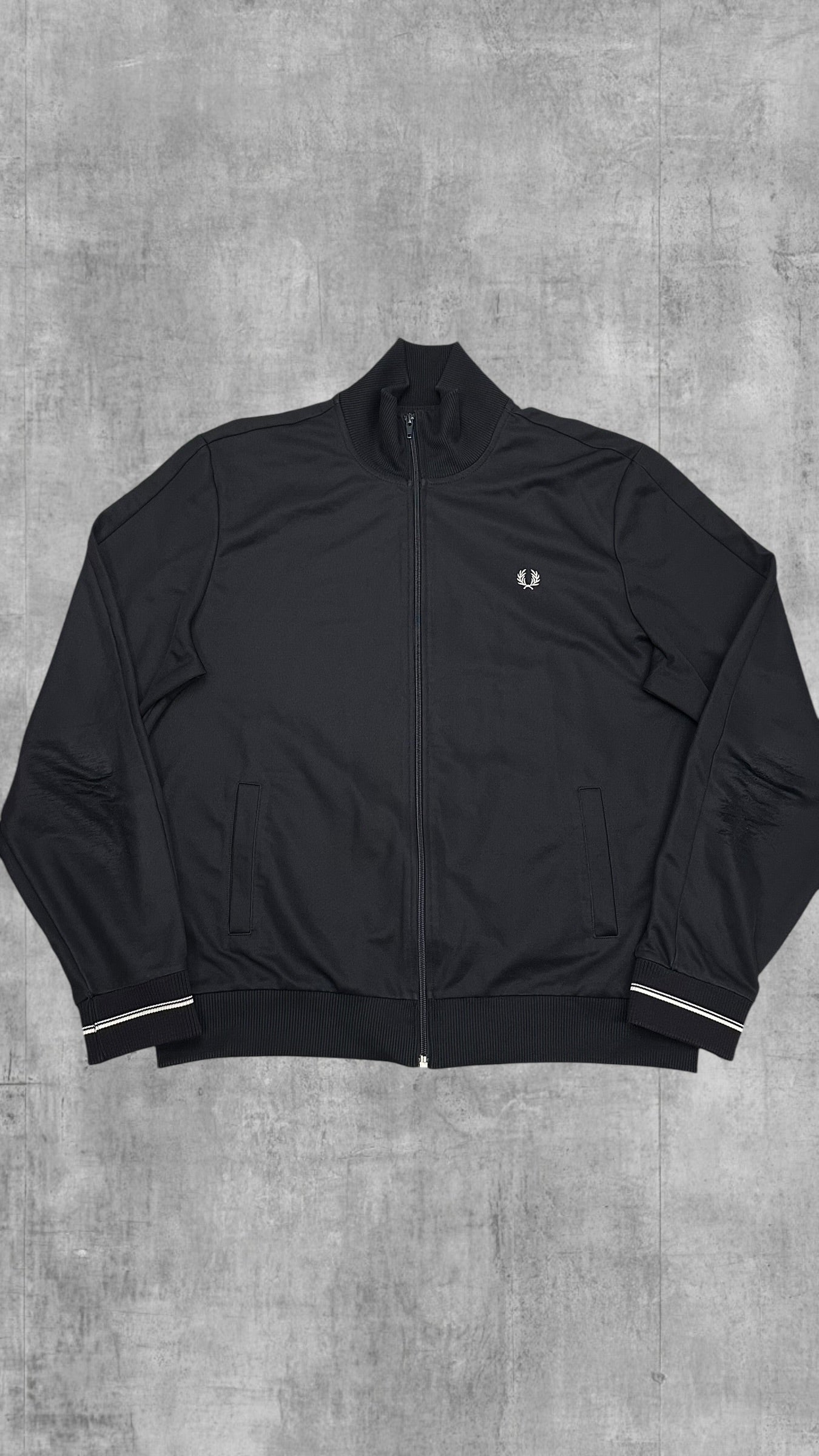 Fred Perry Trainingsjacke Zip Jacke Schwarz XL
