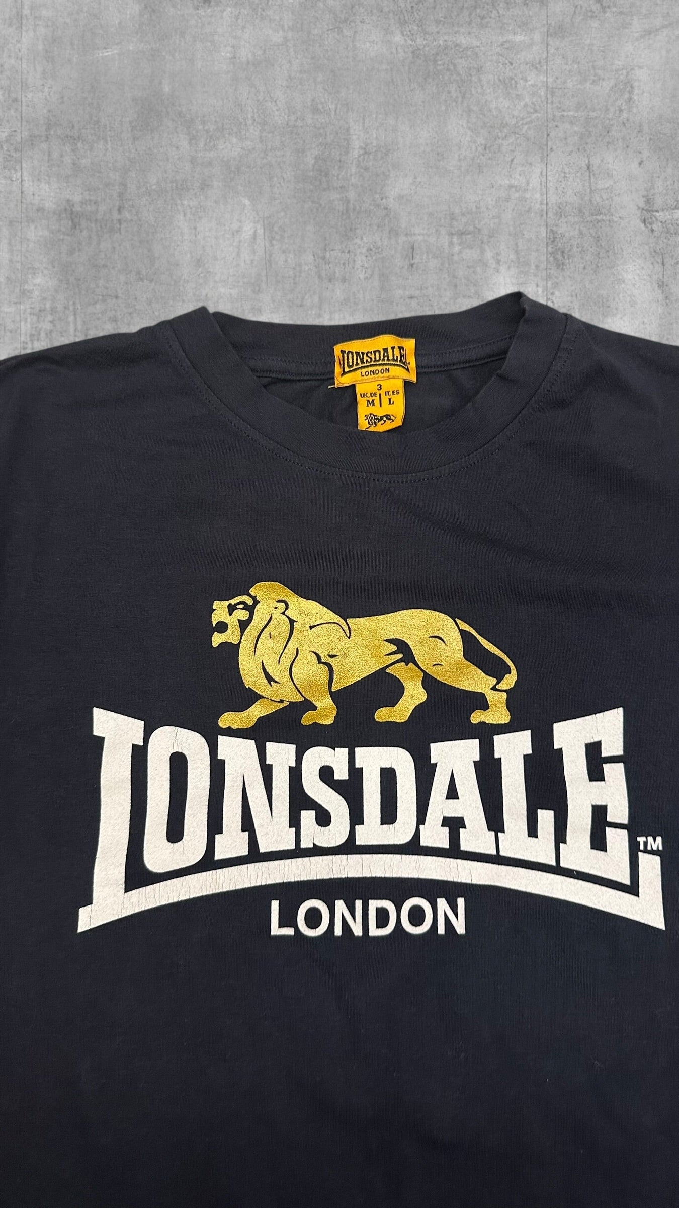 Lonsdale London Longsleeve Schwarz Navy Blau M