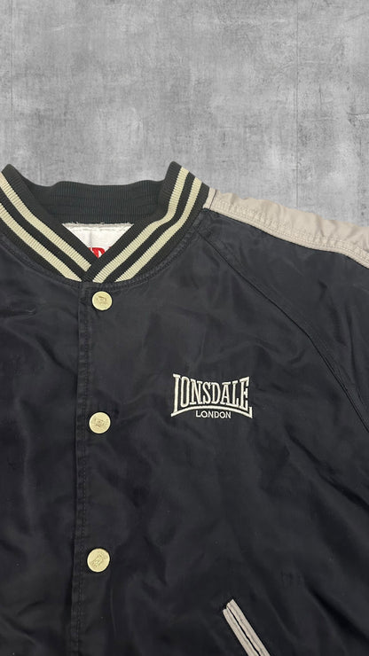 Vintage Lonsdale London Bomberjacke Schwarz Weiß L