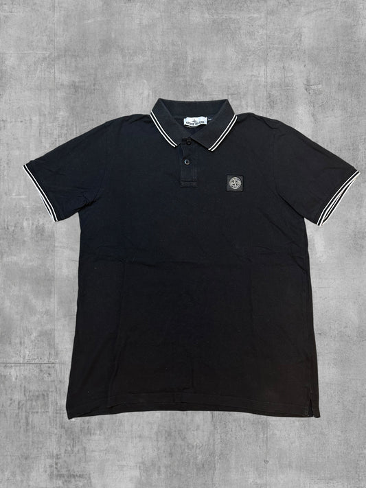 Stone Island Polo Shirt Schwarz XXL Slim Fit