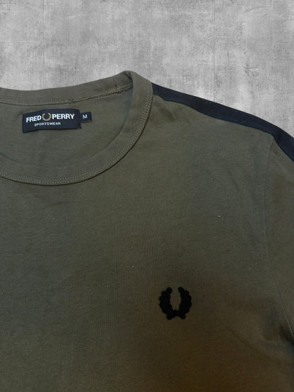 Fred Perry T-shirt Khaki Schwarz M