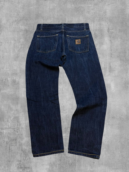 Carhartt Klondike Jeans Dunkelblau W31 L30 gekürzt