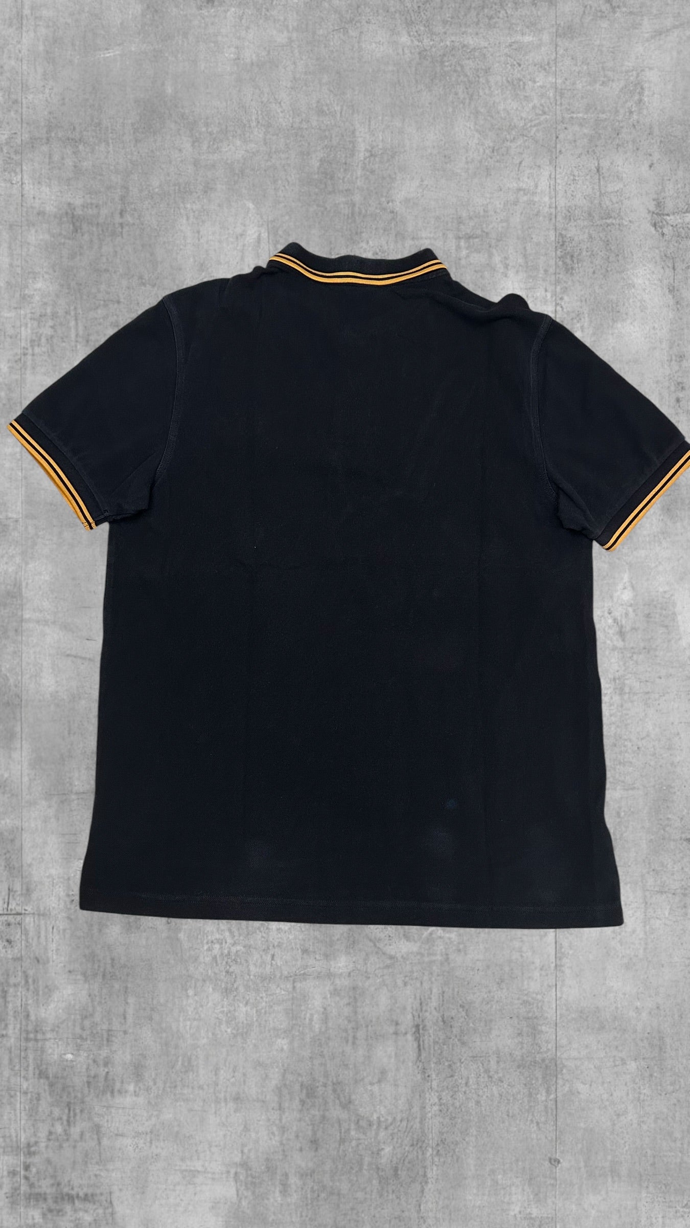 Fred Perry Polo Shirt Schwarz Gold L