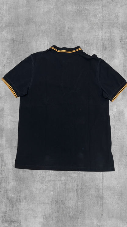 Fred Perry Polo Shirt Schwarz Gold L