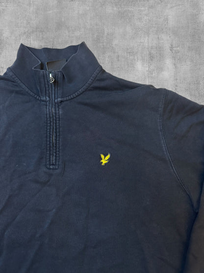 Lyle & Scott Half / Quarter Zip Pullover Schwarz L