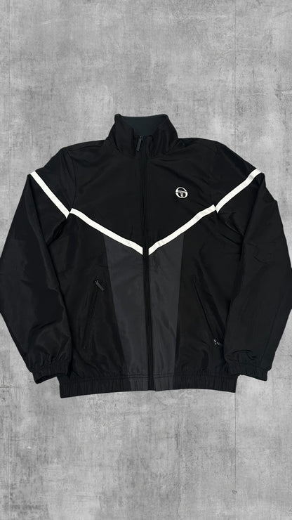 Sergio Tacchini Trainingsjacke Windbreaker Schwarz Weiß S