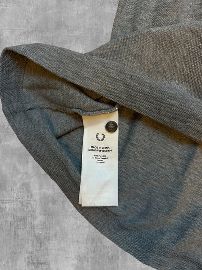 Fred Perry Polo Shirt Grau Weiß XL
