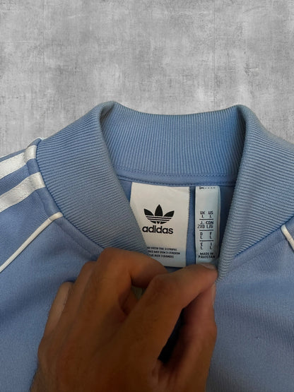 Adidas Firebird Trainingsjacke Babyblau Weiß L