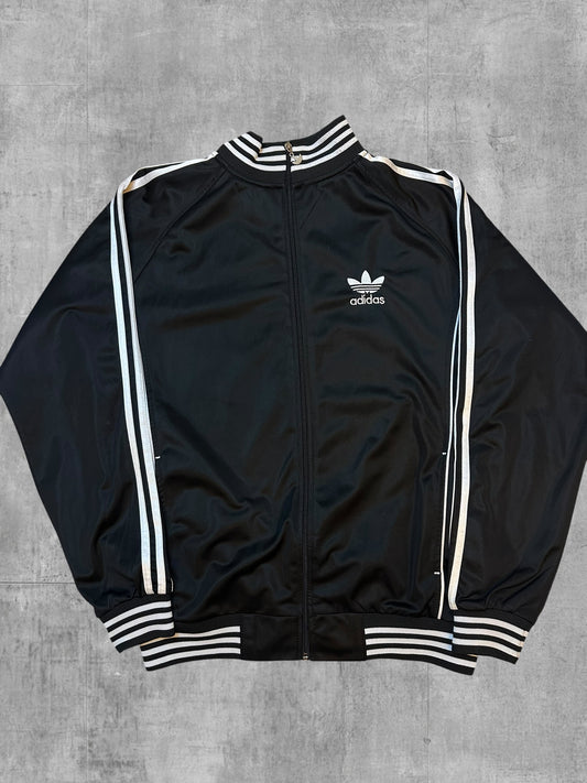 Adidas Backprint Firebird Trainingsjacke Schwarz Weiß L