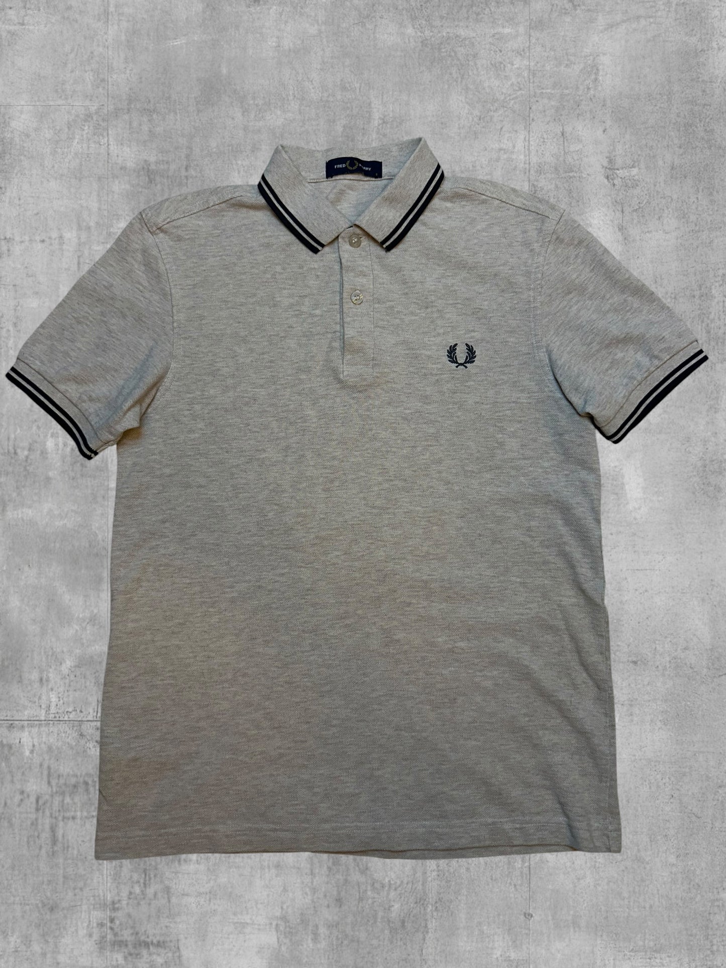 Fred Perry Polo Shirt Grau Schwarz S