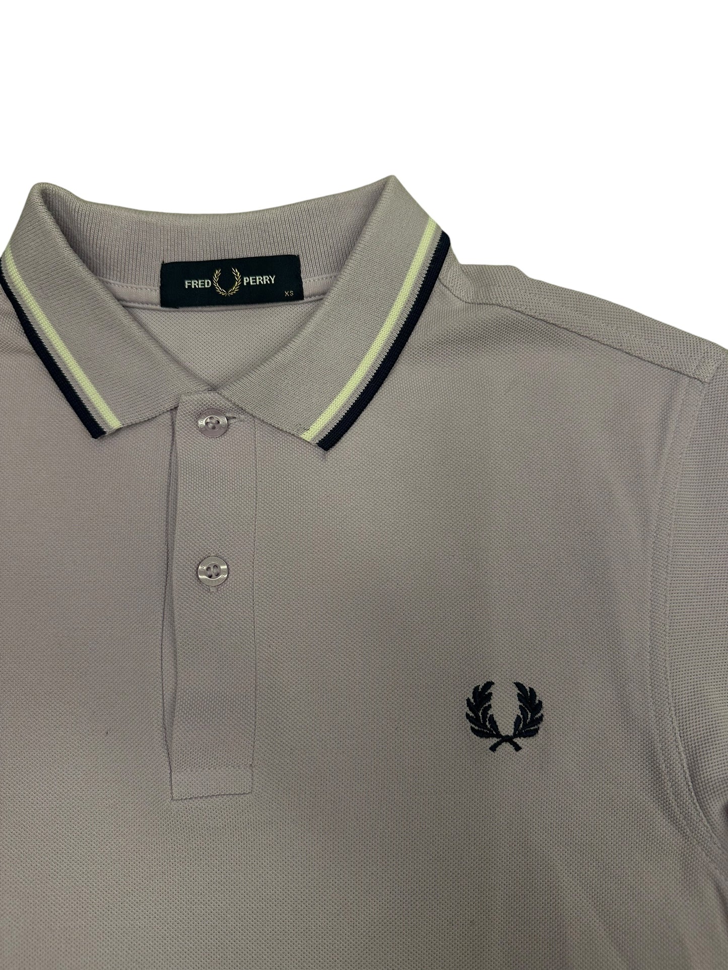 Fred Perry Polo Shirt Flieder Schwarz XS