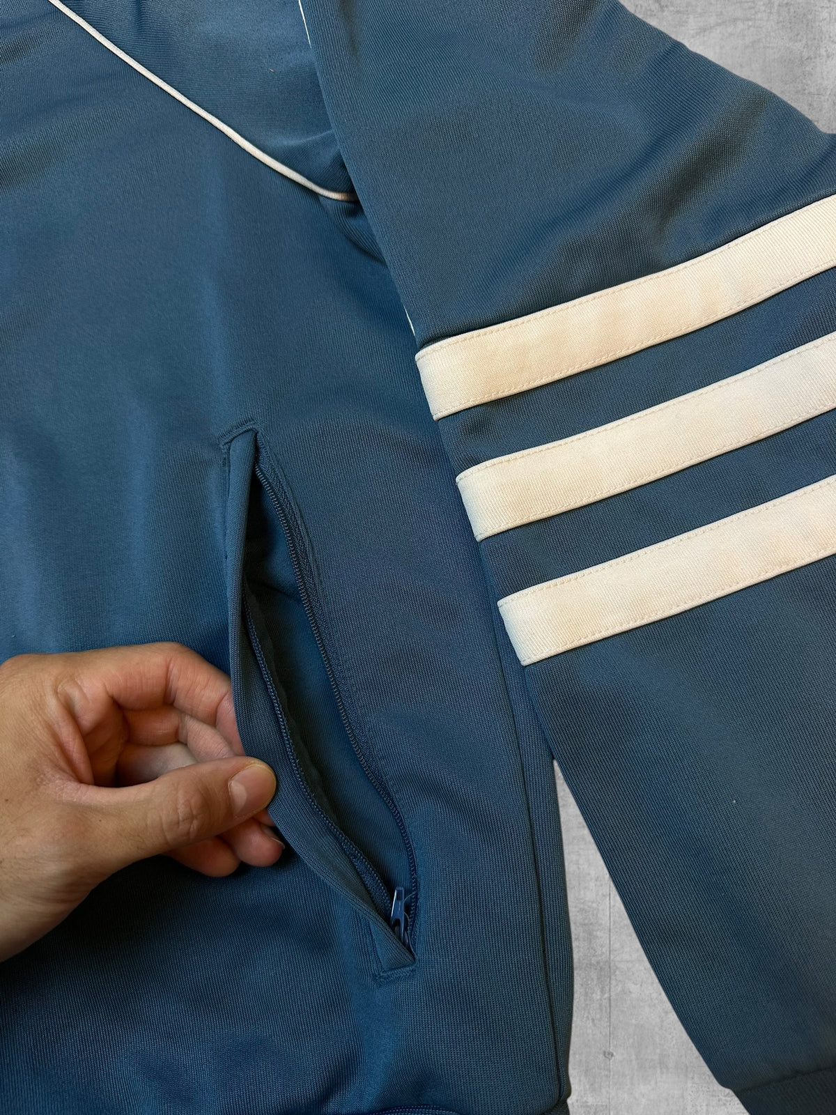Adidas Firebird Track Jacket Turquoise White M
