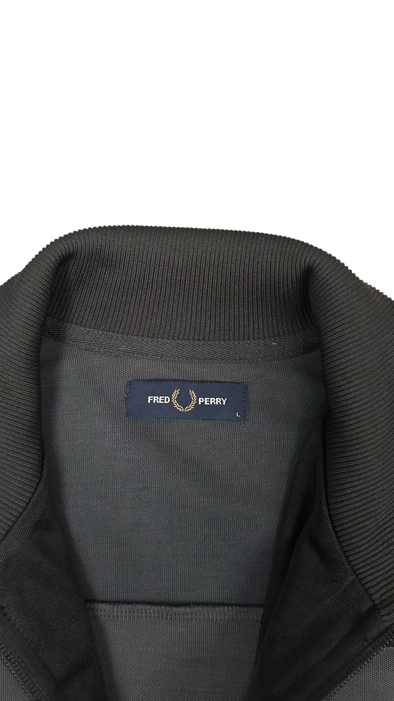 Fred Perry Trainingsjacke Schwarz Grau L