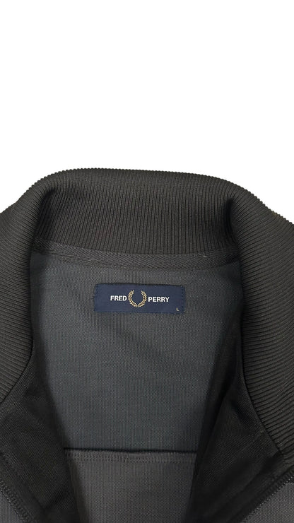 Fred Perry Trainingsjacke Schwarz Grau L