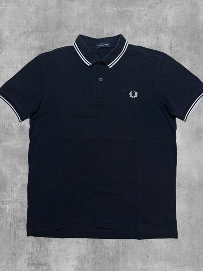 Fred Perry Polo Shirt Schwarz Weiß M