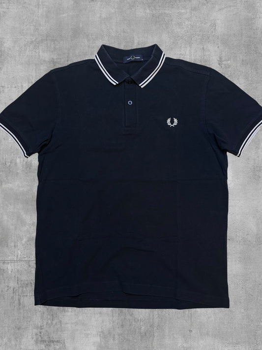 Fred Perry Polo Shirt Schwarz Weiß M