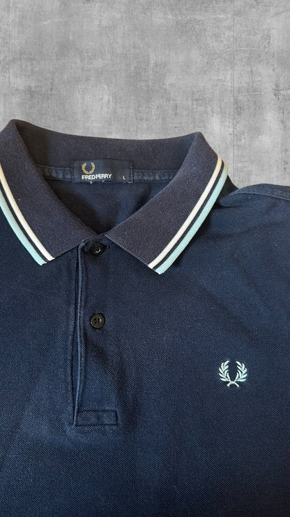 Fred Perry Polo Shirt Navy Blau Schwarz L