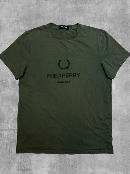 Fred Perry T-shirt Olivgrün Schwarz S