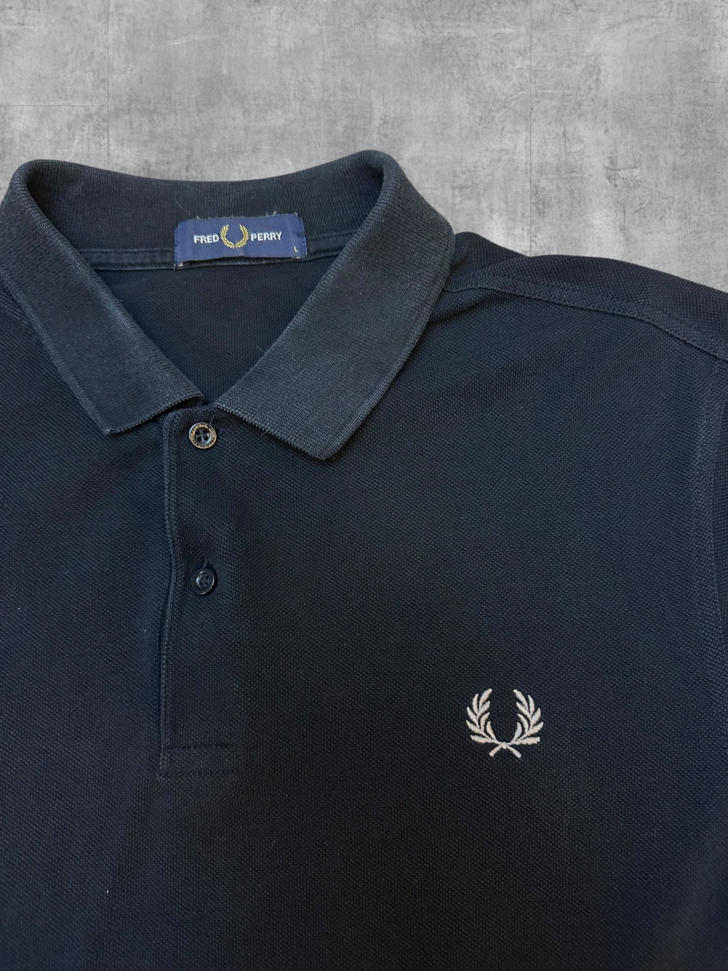 Fred Perry Polo Shirt Schwarz L