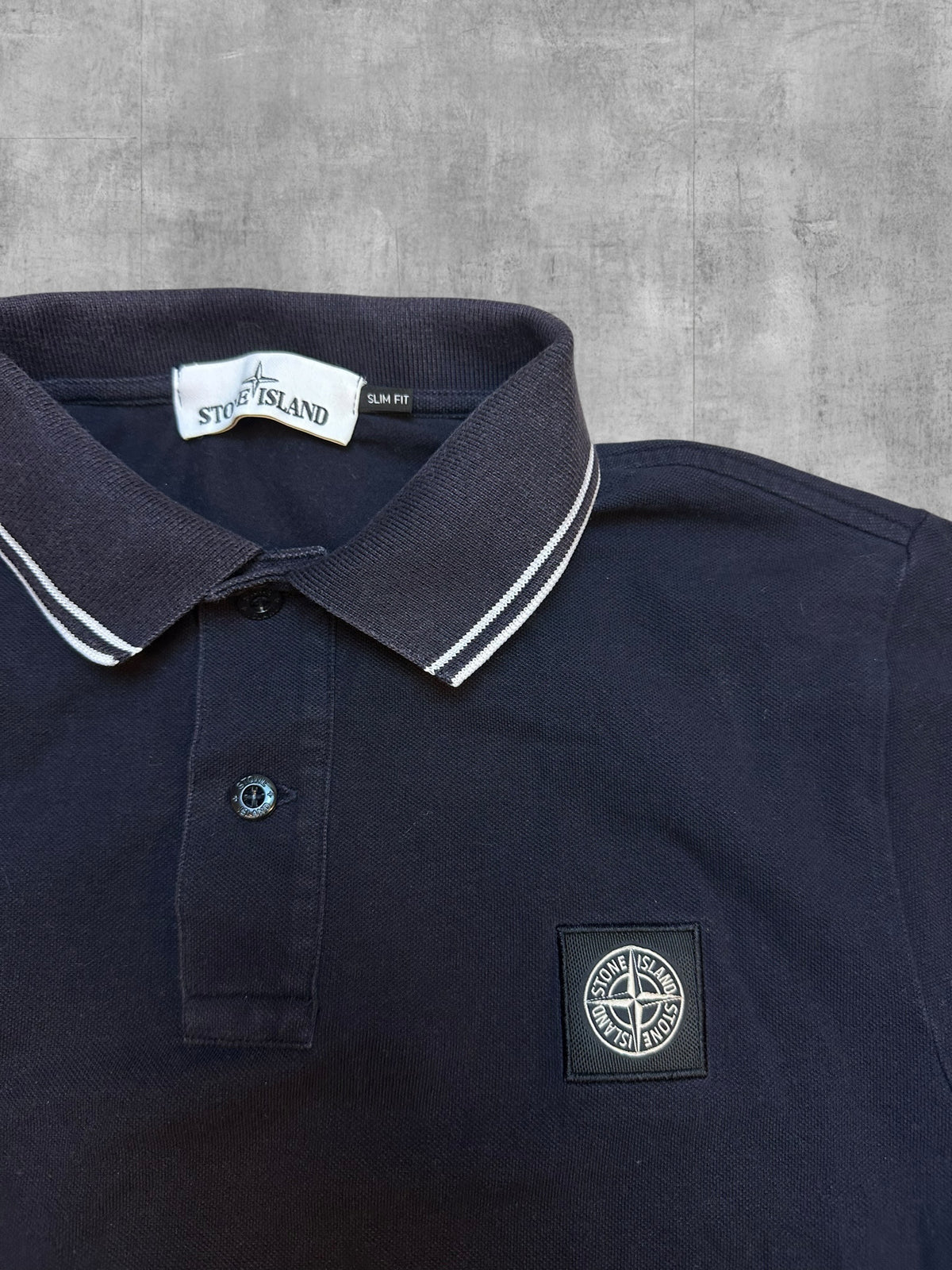 Stone Island Polo Shirt Schwarz Weiß M