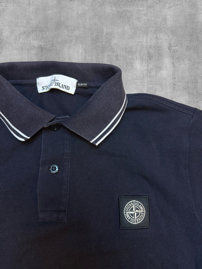 Stone Island Polo Shirt Schwarz Weiß M