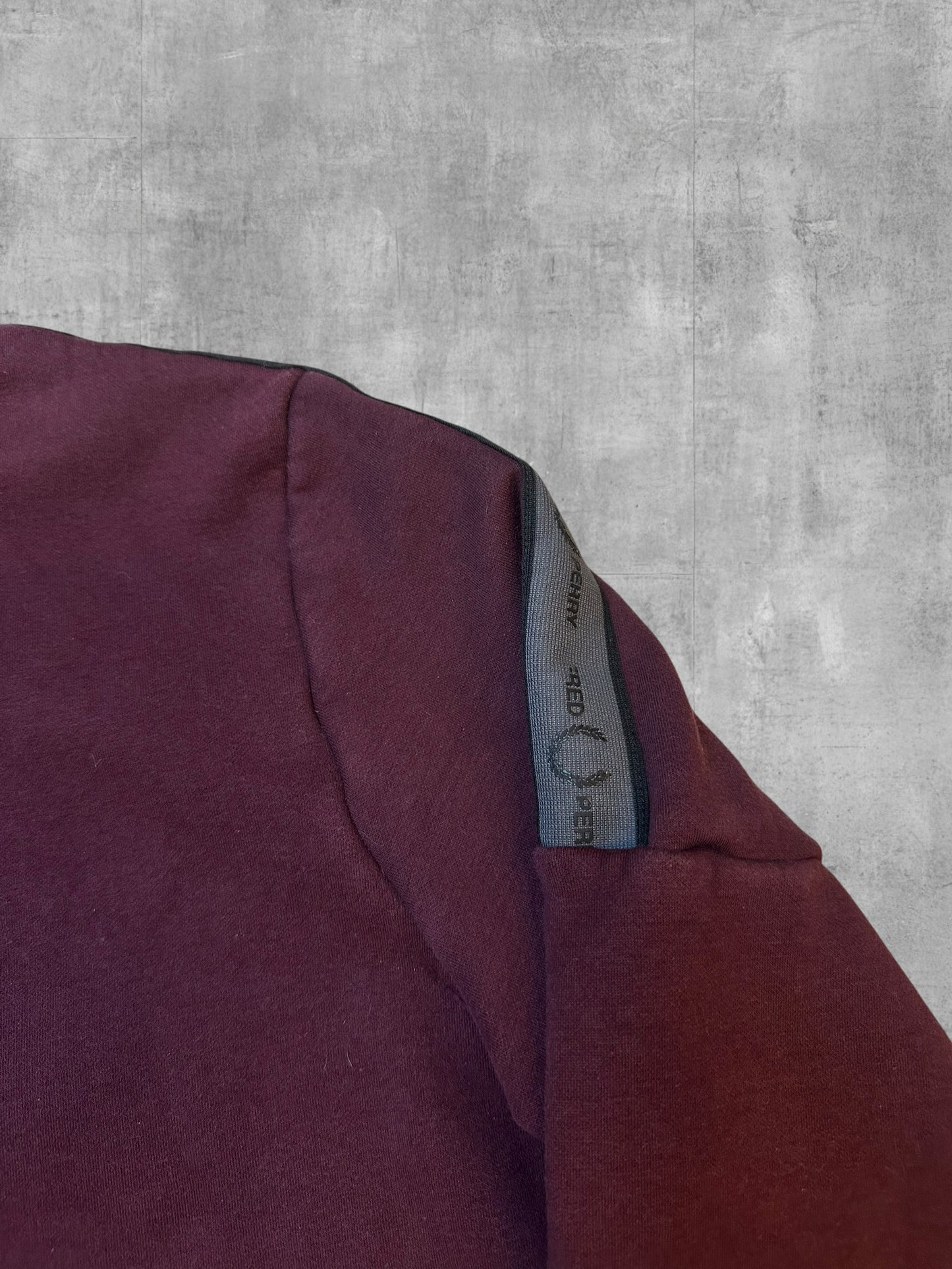 Fred Perry Half / Quarter zip Pullover Weinrot L