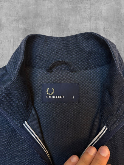 Fred Perry Bomberjacke Übergangsjacke Navy Blau S - M
