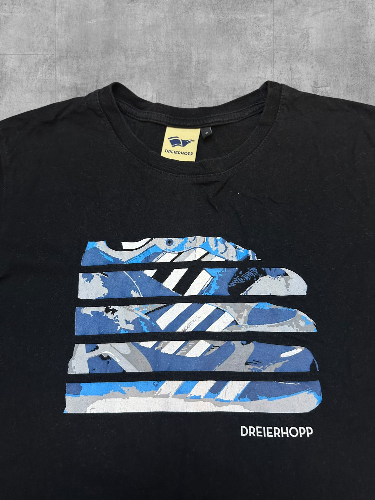 Dreierhopp T-Shirt Black Blue White S