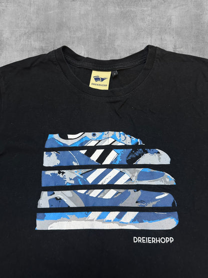 Dreierhopp T-Shirt Black Blue White S