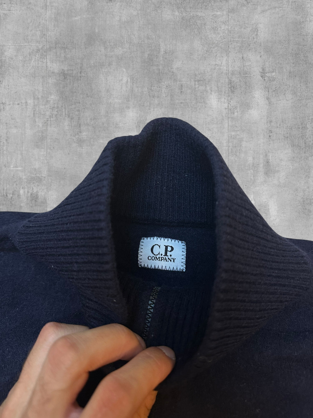 C.P. Company Half Zip Rollkragenpullover Schwarz L - XL
