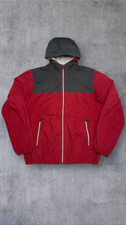 Fred Perry Regenjacke Windbreaker Grau Rot S