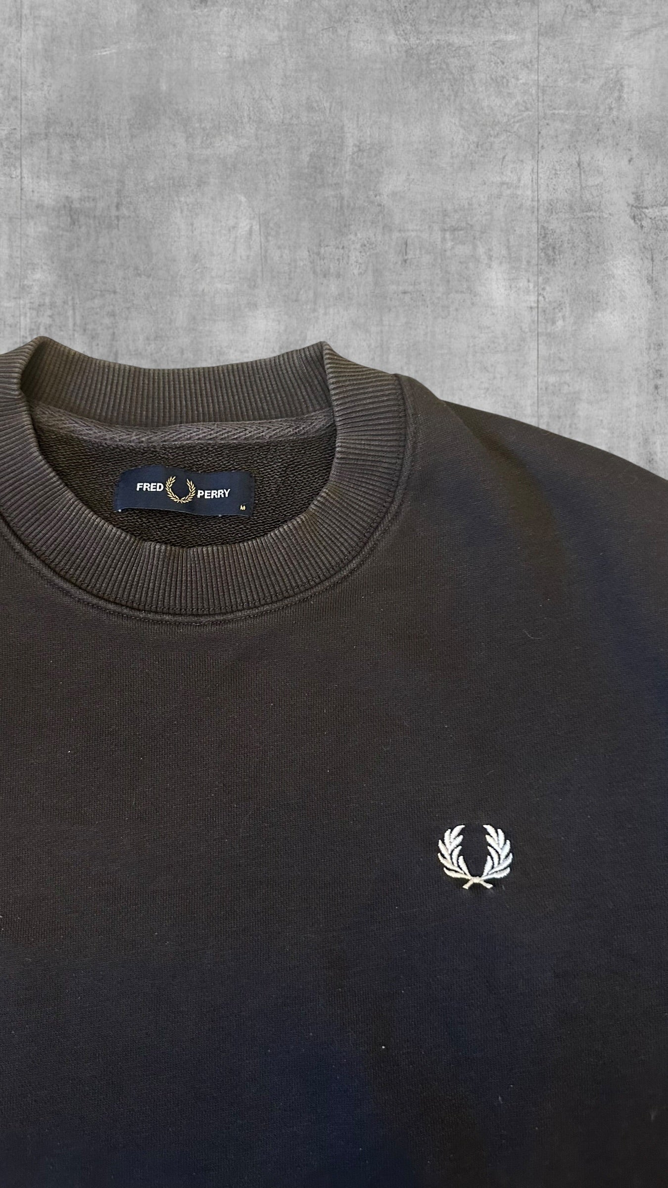 Fred Perry Sweatshirt Schwarz/Grau M