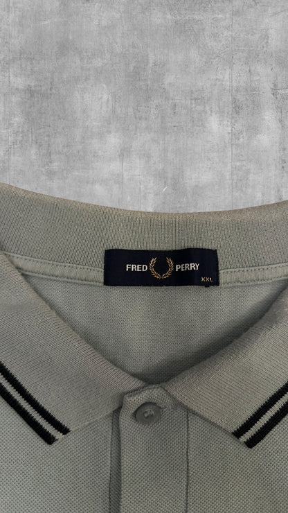 Fred Perry Polo Shirt Türkis Schwarz XXL