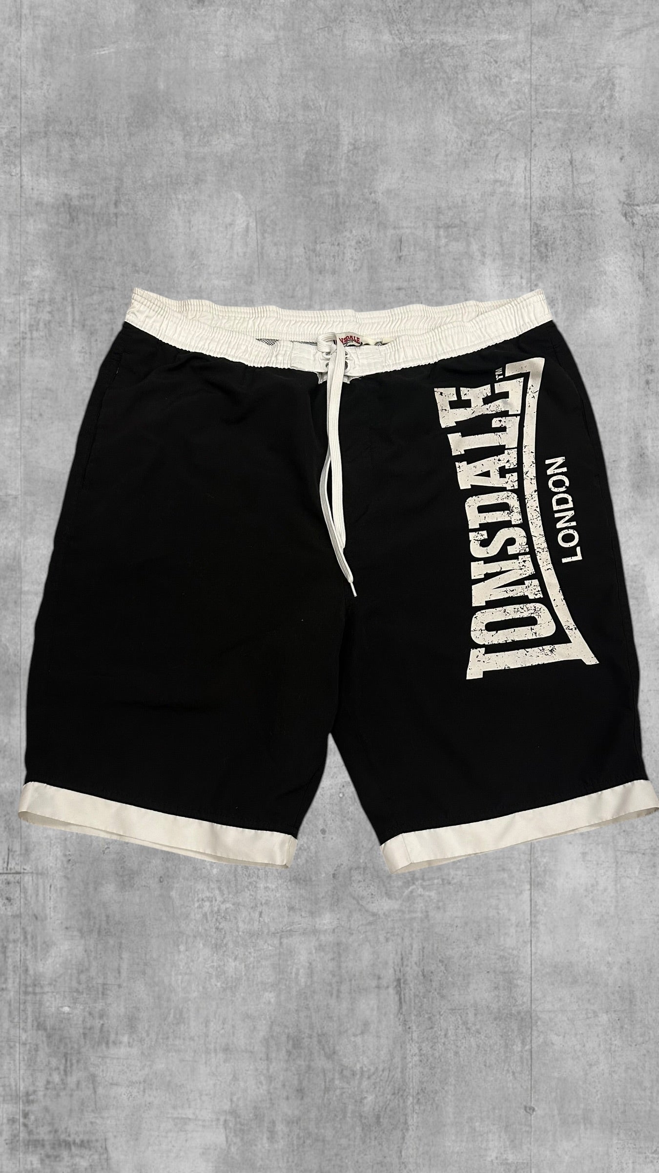Lonsdale London Shorts Badehose XL Schwarz Weiß