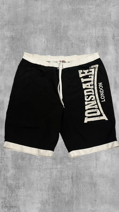 Lonsdale London Shorts Badehose XL Schwarz Weiß