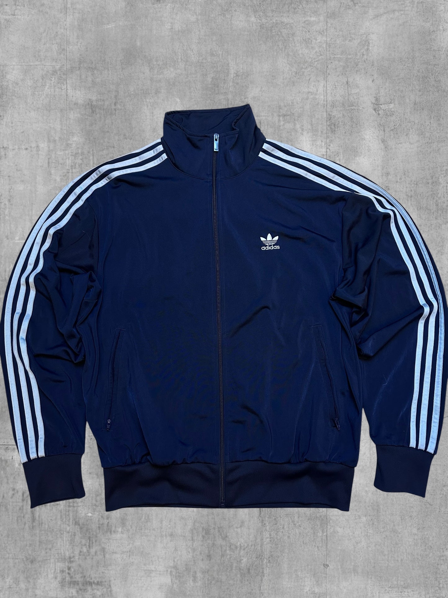 Adidas Firebird Trainingsjacke Navy Blau Weiß M - L