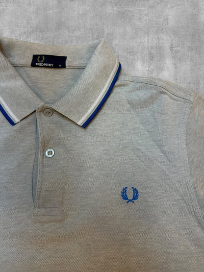 Fred Perry Polo Shirt Hellgrau Blau M