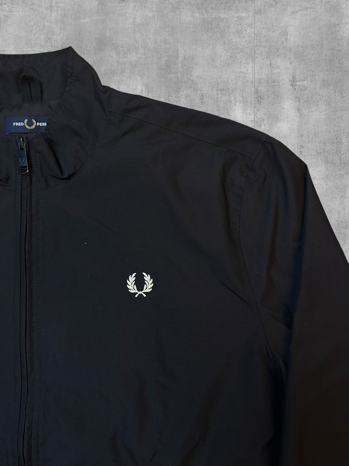 Fred Perry Bomberjacke Regenjacke Schwarz Weiß L